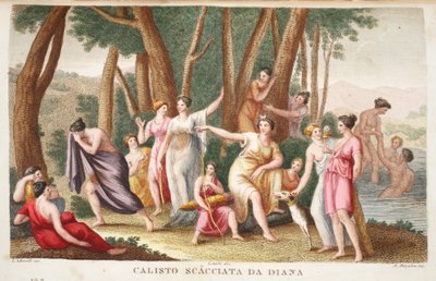 Callisto is Turned into a Bear or Calisto Scacciata da Diana, Illustration from Ovid